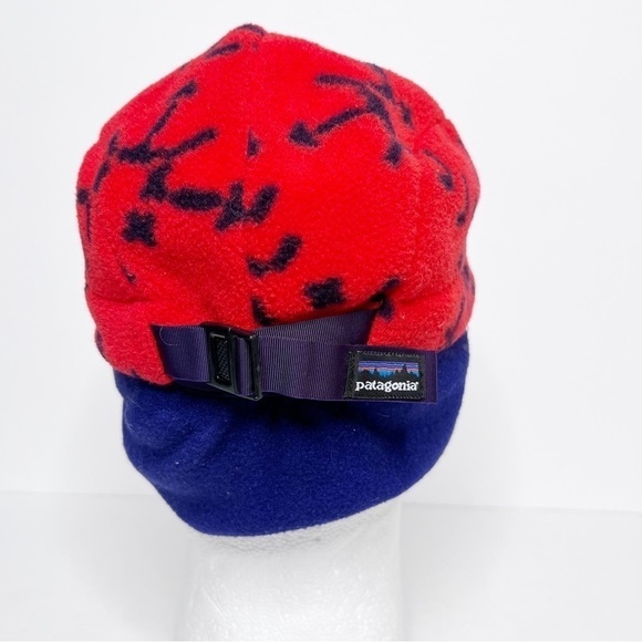 Vintage Patagonia 5 Panel Duck Bill Hat Synchilla Fleece Snowflake 90’s USA L - Picture 3 of 6